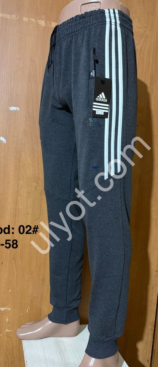 СПОРТ.ШТАНИ A01 (48-58) МАНЖЕТ СІРИЙ МЕЛАНЖ 02