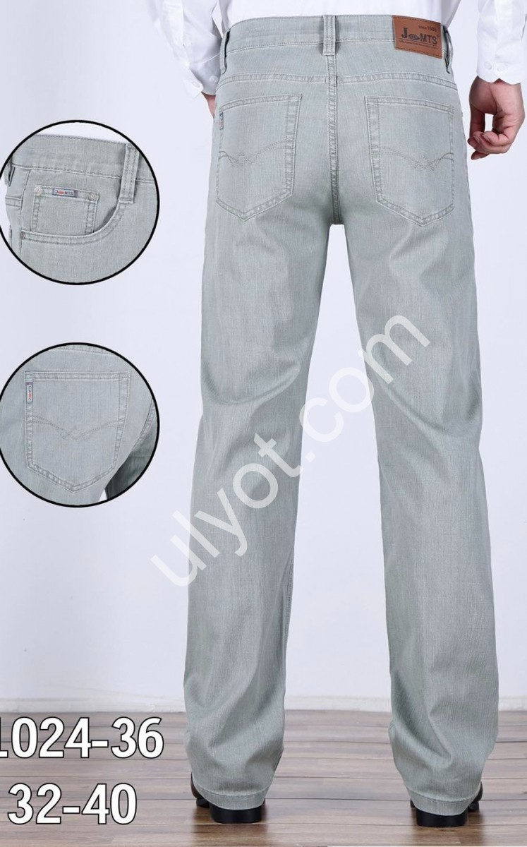 ДЖИНСЫ BASANJIU (32-40) СВ.СЕРЫЙ 024-36