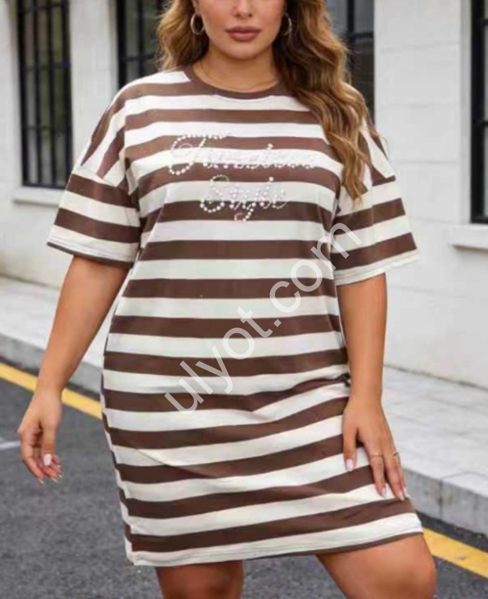 ФУТБОЛКА-ПЛАТЬЕ (52-60) СЕРЫЙ TW60014