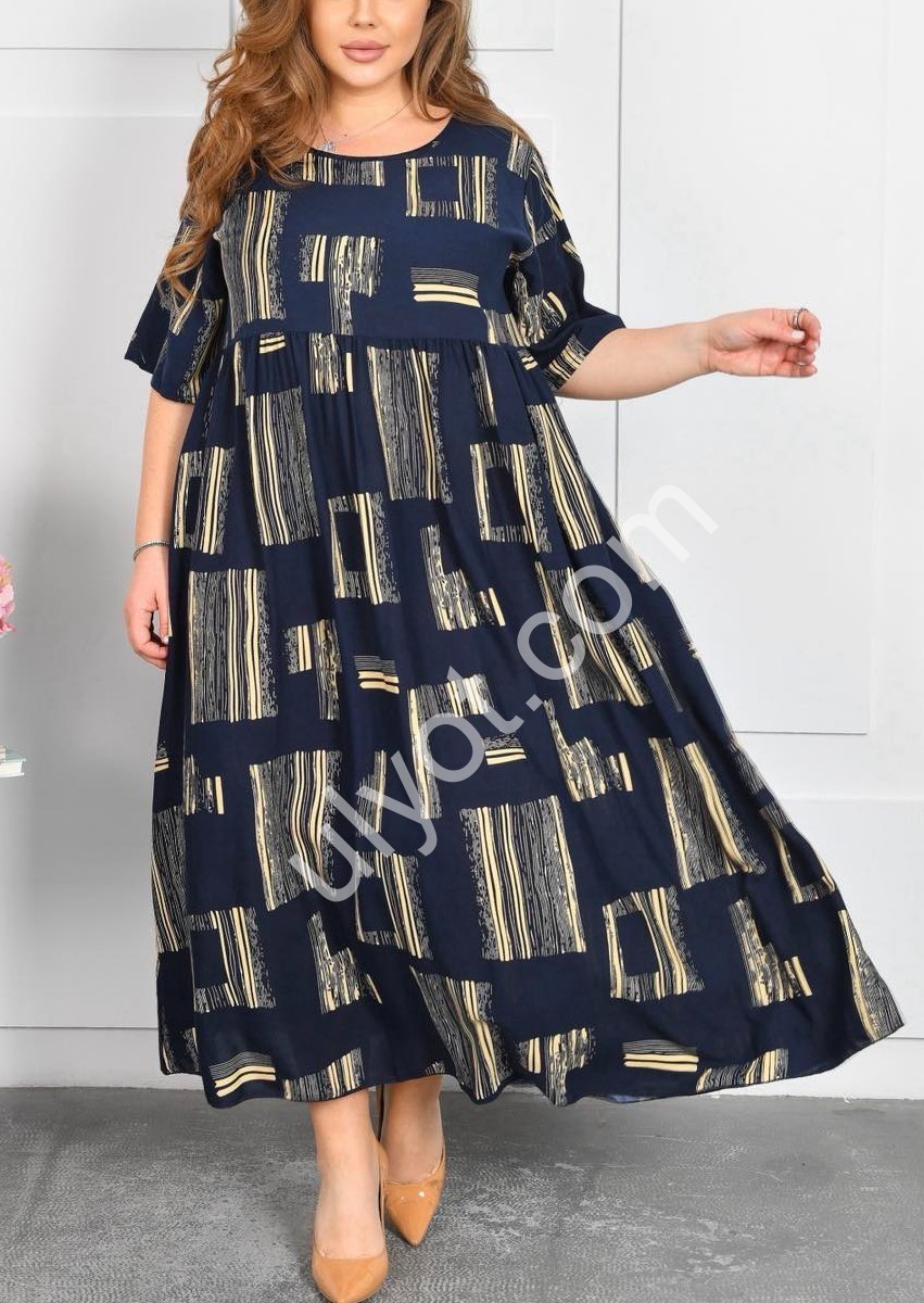 ПЛАТЬЕ (2XL-4XL) Т.СИНИЙ A5-1