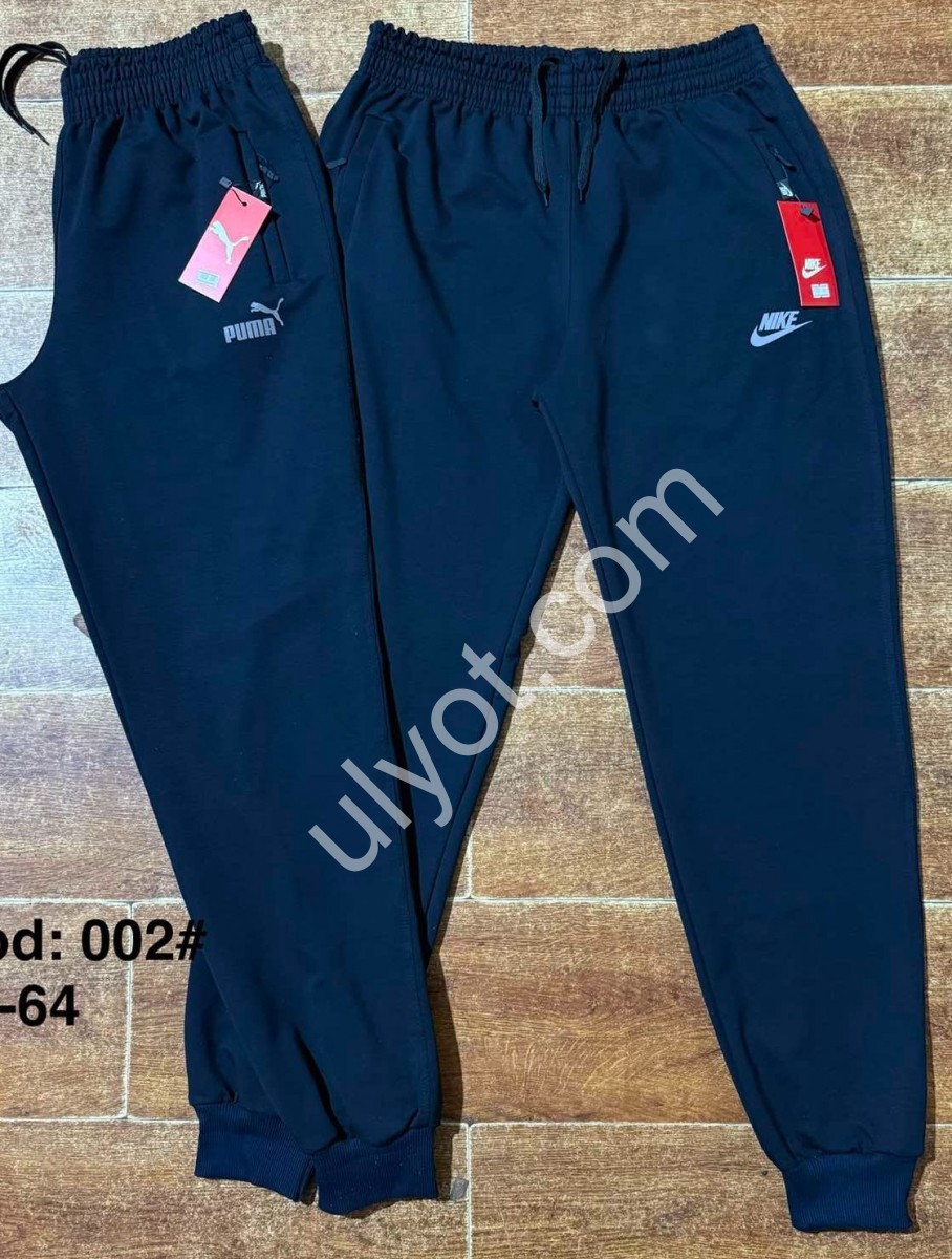 СПОРТ.ШТАНЫ N02 (56-64) МАНЖЕТ Т.СИНИЙ 002