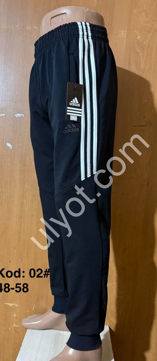 СПОРТ.ШТАНЫ A01 (48-58) МАНЖЕТ Т.СИНИЙ 02