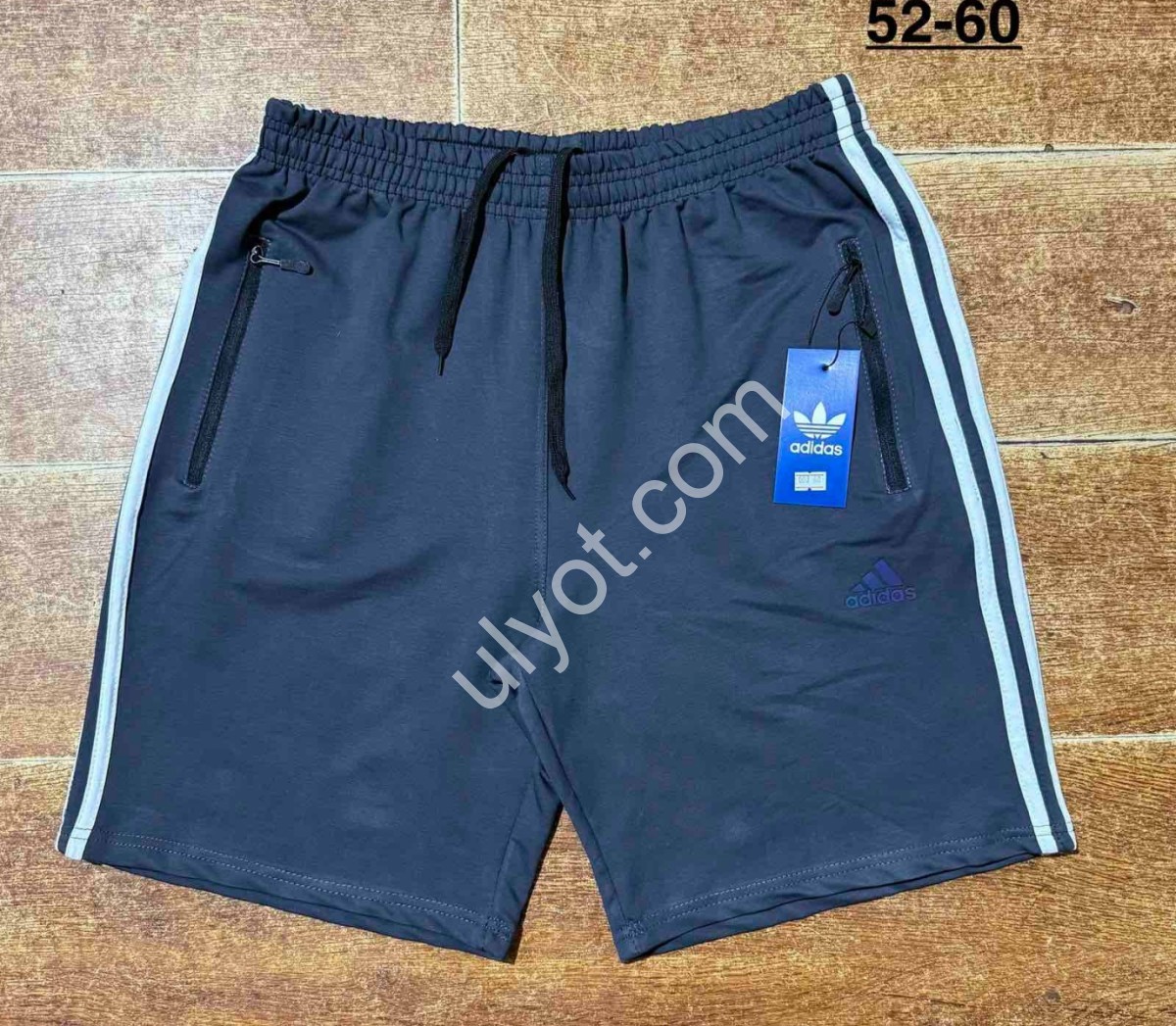 ШОРТЫ A01 (52-60) СЕРЫЙ+БЕЛЫЙ 003