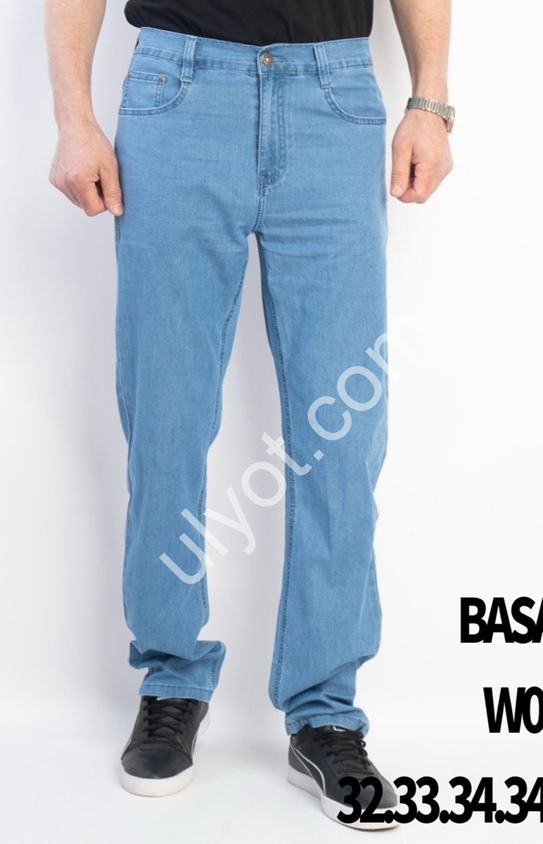 ДЖИНСЫ BASANJIU (32-40) ГОЛУБОЙ 024-1
