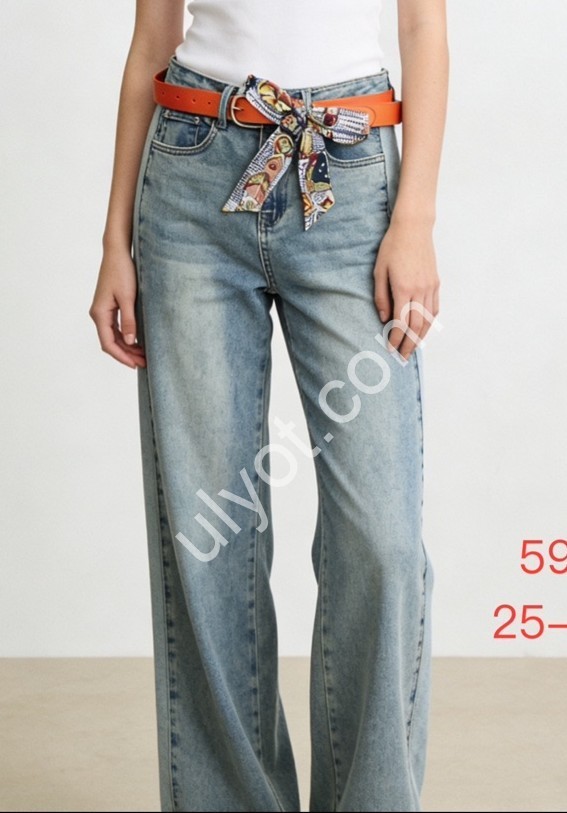 ДЖИНСЫ DENIM NEW (25-30) ГОЛУБОЙ 592