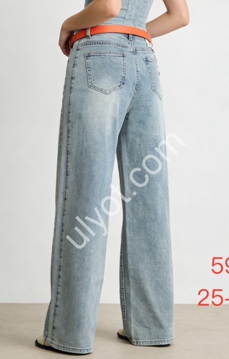ДЖИНСЫ DENIM NEW (25-30) ГОЛУБОЙ 592