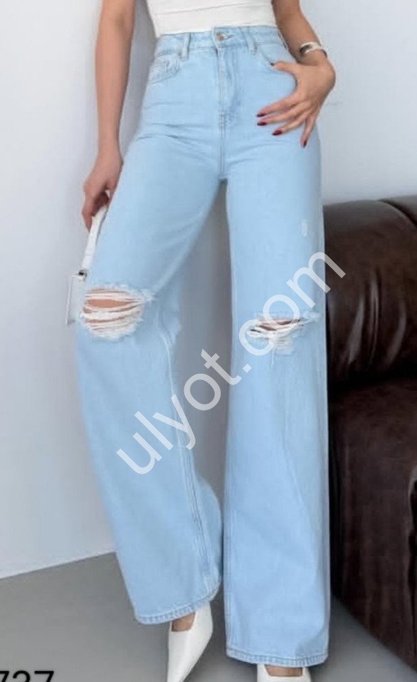 ДЖИНСЫ WOMAN DENIM (34-42) ГОЛУБОЙ 1025/1737