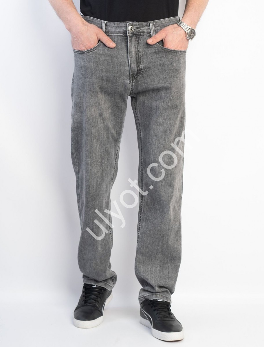 ДЖИНСЫ CAPTAIN (32-40) СЕРЫЙ 19180
