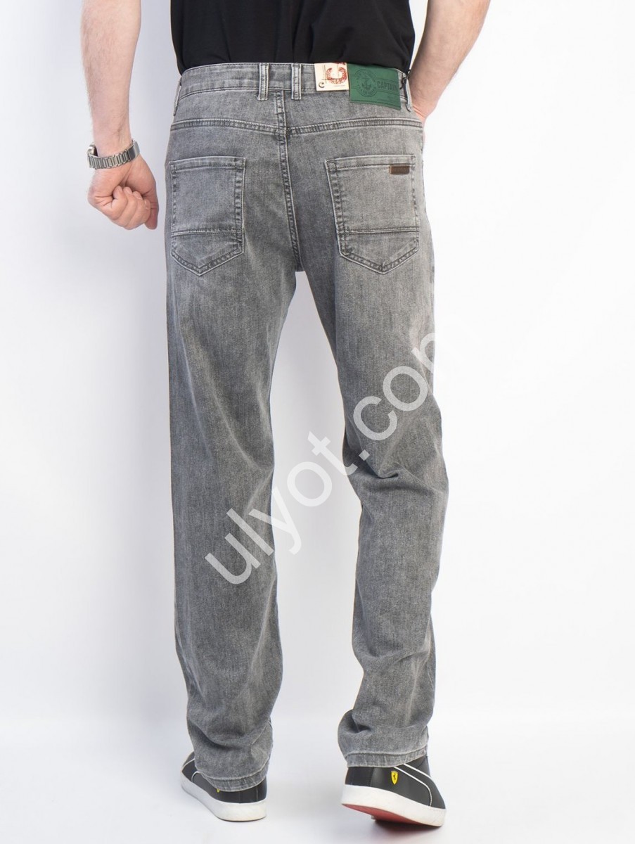 ДЖИНСЫ CAPTAIN (32-40) СЕРЫЙ 19180