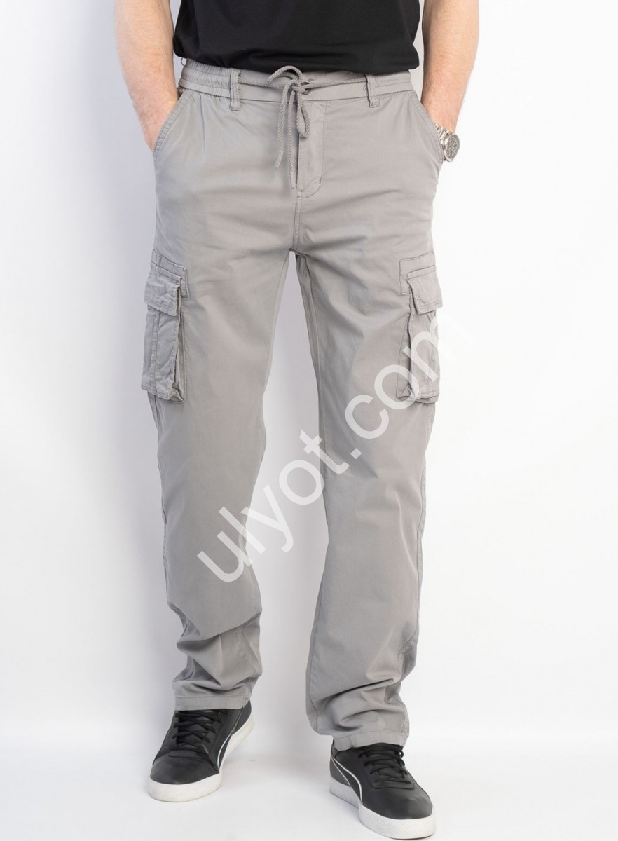 ДЖЕГИНСЫ AKPZEN (32-40) КАРГО СВ.СЕРЫЙ 8096-20