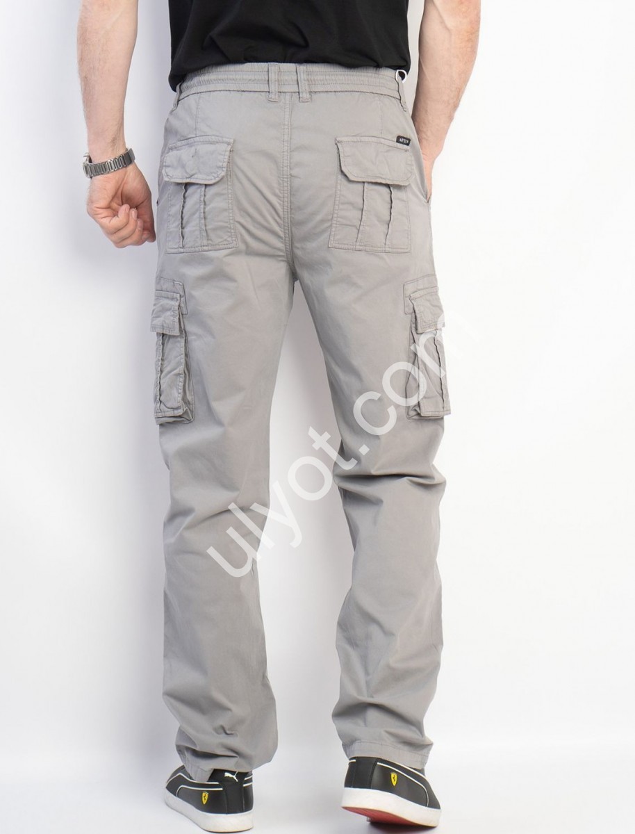 ДЖЕГИНСЫ AKPZEN (32-40) КАРГО СВ.СЕРЫЙ 8096-20