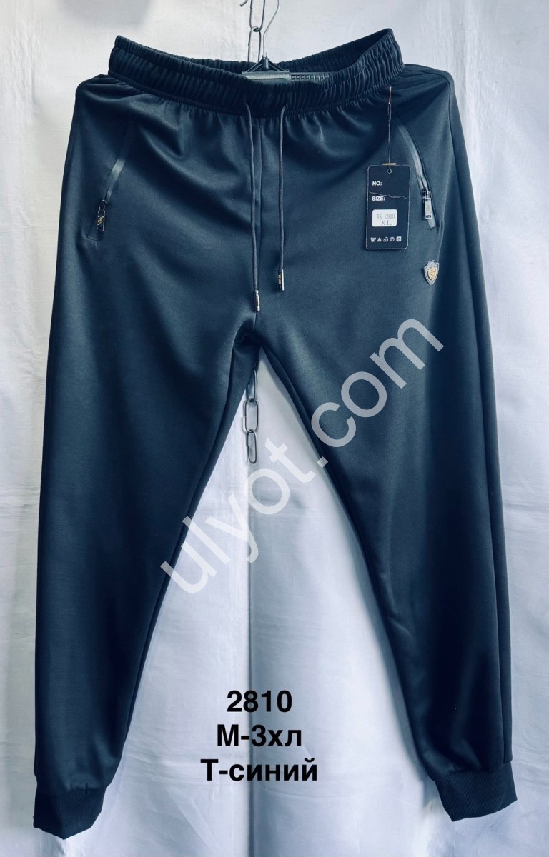 СПОРТ.ШТАНЫ (M-3XL) МАНЖЕТ Т.СИНИЙ 2810