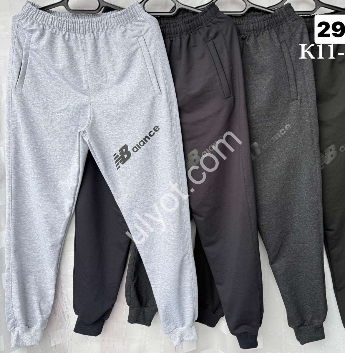 СПОРТ.ШТАНЫ NB02 (46-54) МАНЖЕТ ГРАФИТ K11-NB