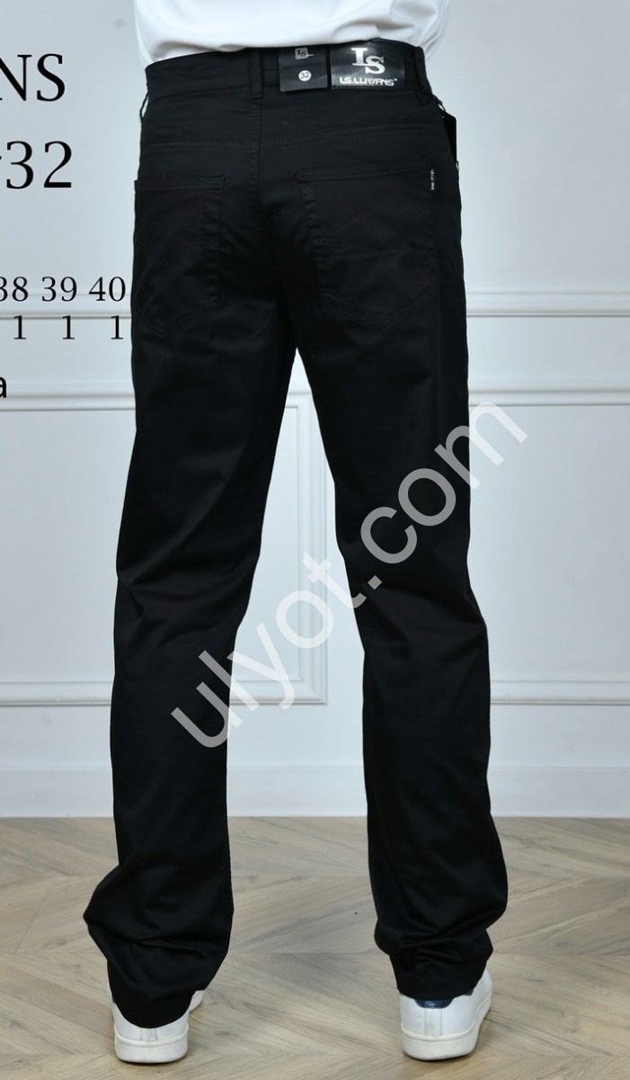 БРЮКИ LS JEANS (32-40) ЧЕРНЫЙ 6321B