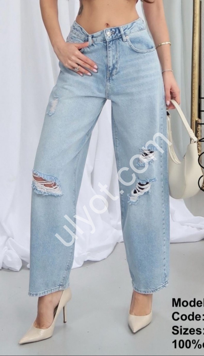 ДЖИНСЫ ZEO BASIC (34-42) ГОЛУБОЙ 5316