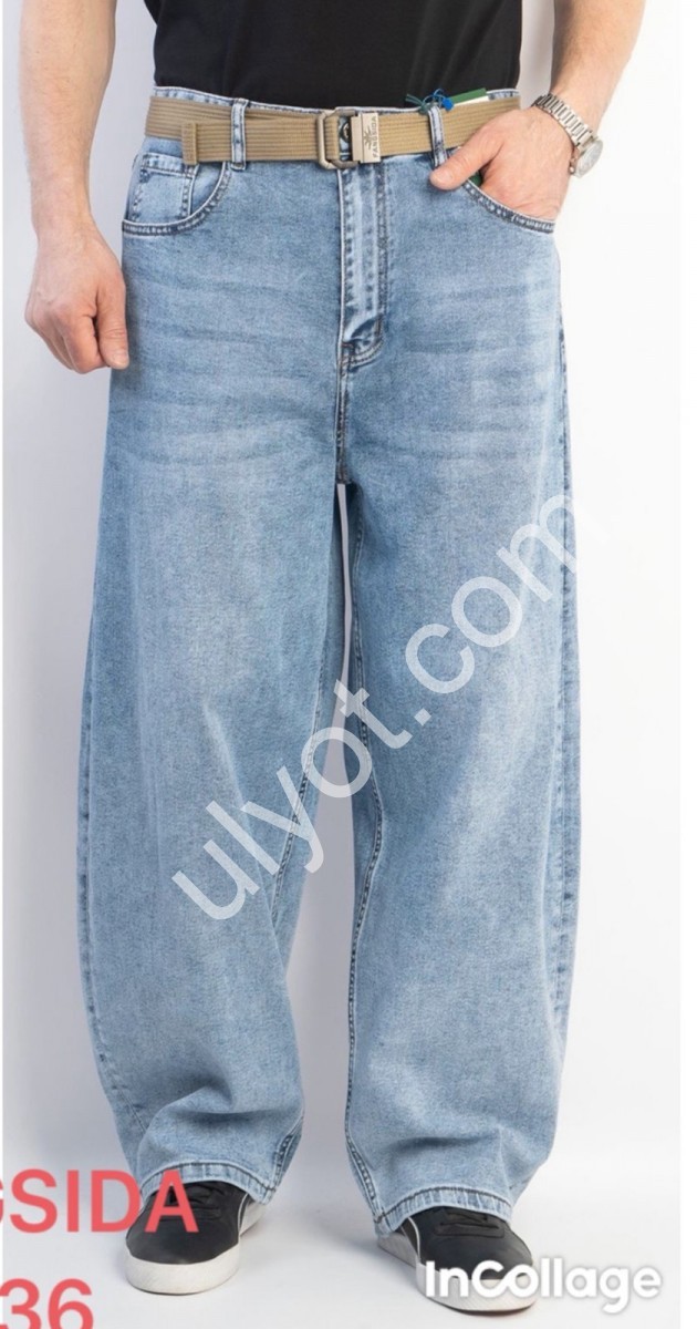ДЖИНСЫ FANGSIDA (28-34) ГОЛУБОЙ 8936