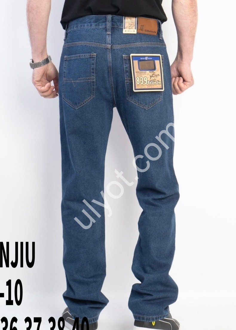 ДЖИНСЫ BASANJIU (32-40) Т.СИНИЙ 802-10