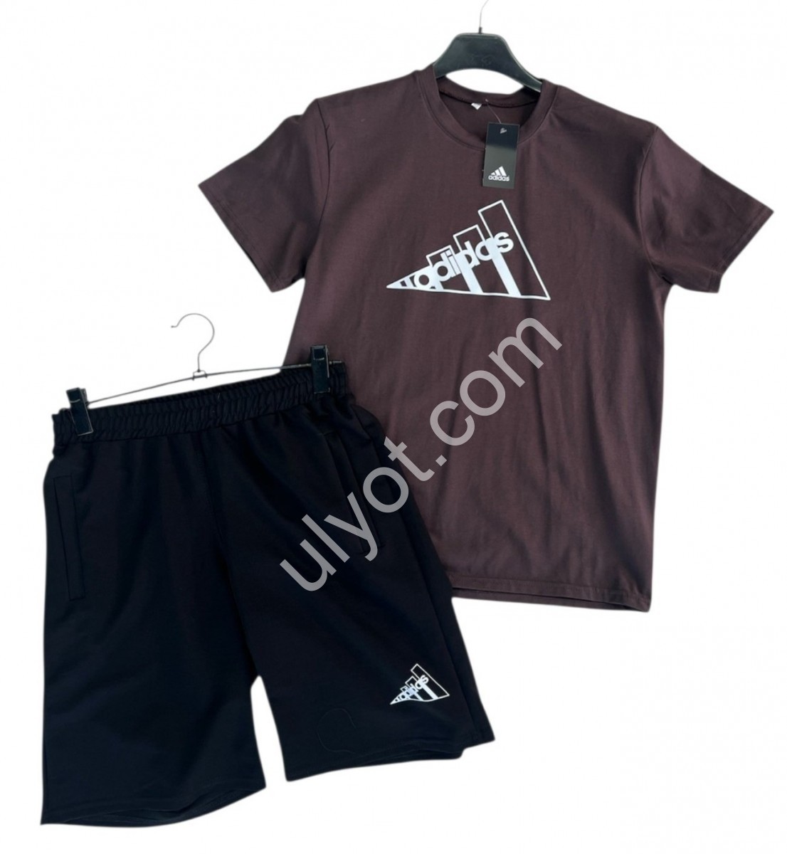 КОСТЮМ A01 (46-54) КОРИЧНЕВЫЙ+БЕЛАЯ НАДПИСЬ 