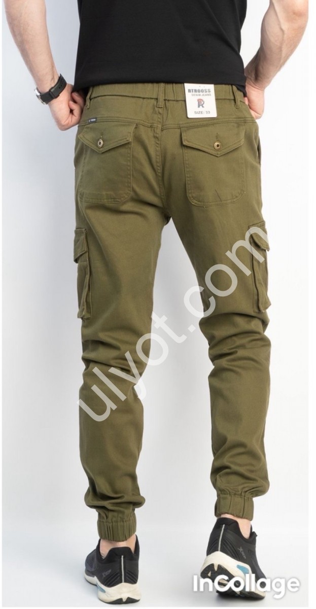 ДЖИНСИ RTROOSS (32-36) КАРГО СВ.ХАКІ 8079-4
