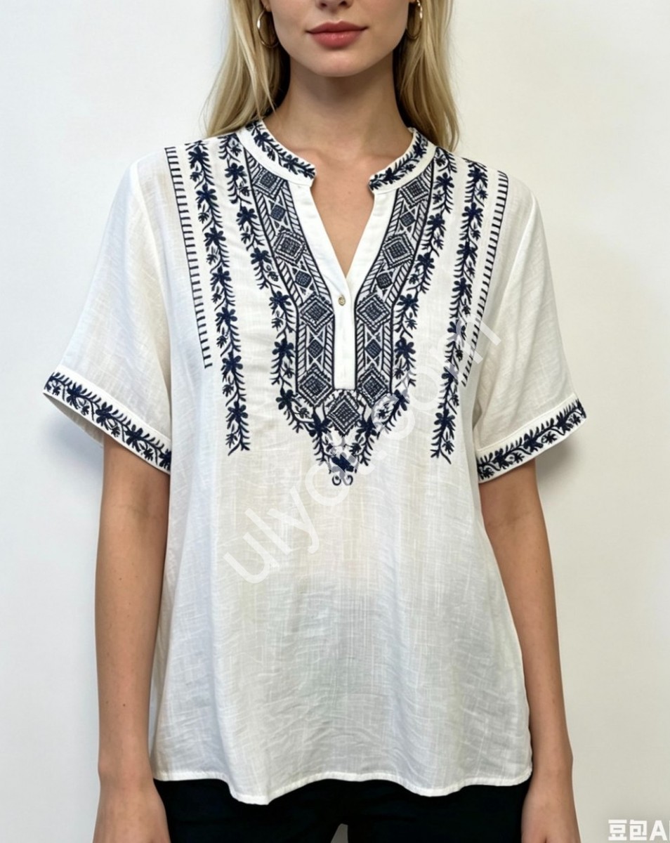 БЛУЗА (ONE SIZE) ВЫШИВКА  26891