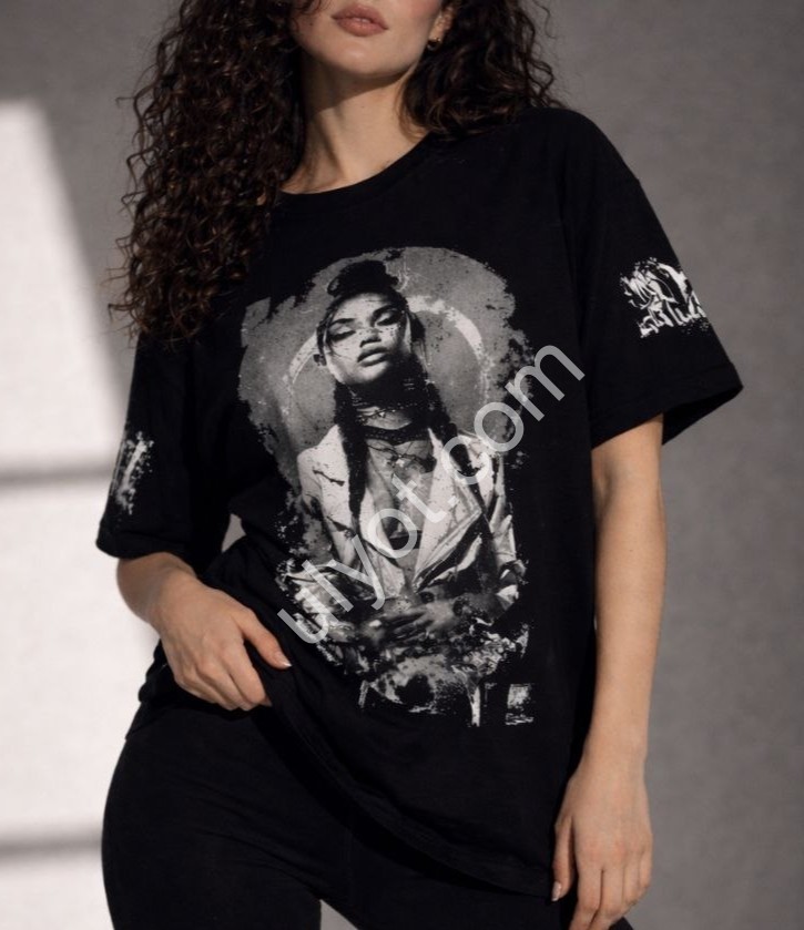 ФУТБОЛКА (ONESIZE 42-46) ДЕВОЧКА ЧЕРНЫЙ M72