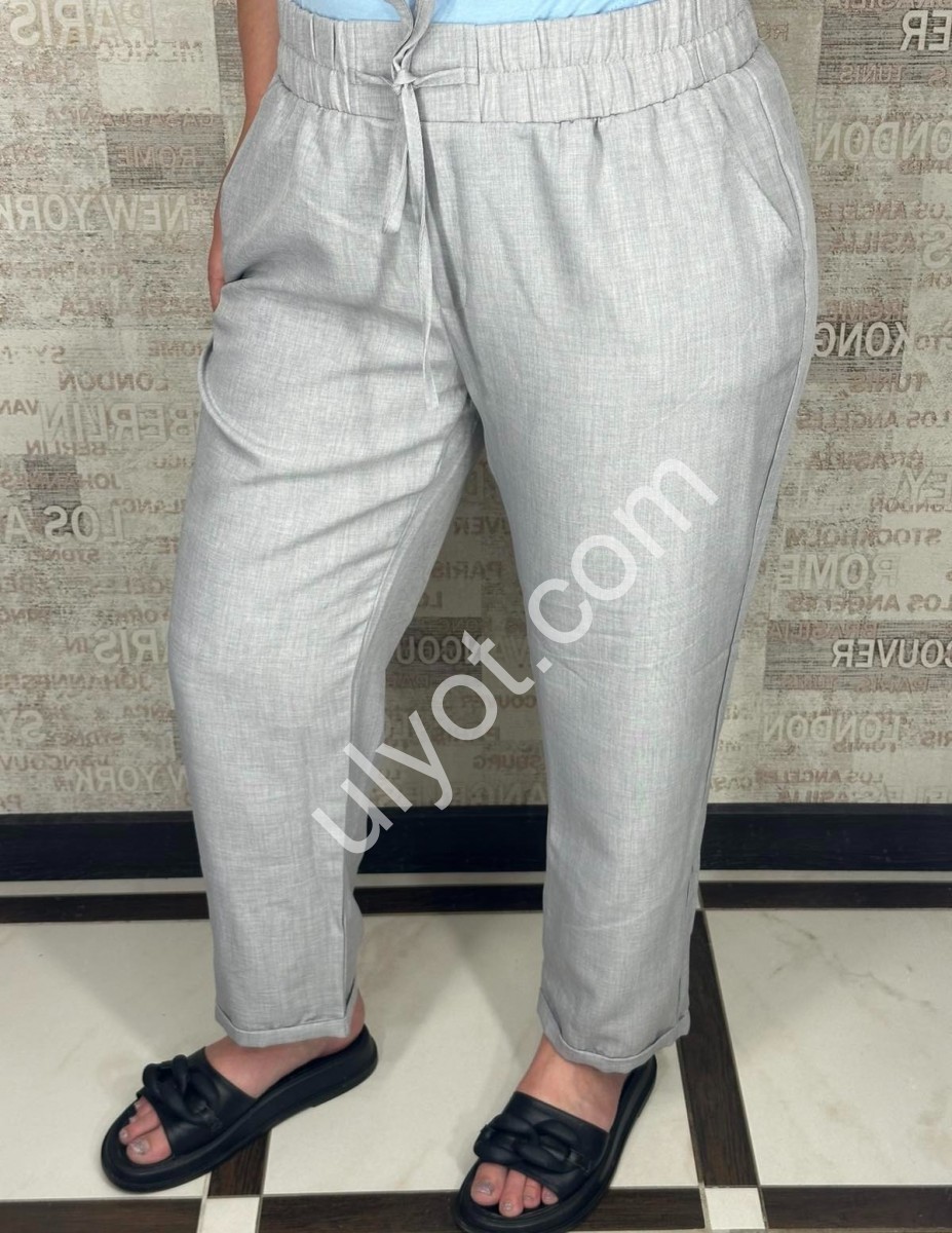 ШТАНИ (42-56) ПРЯМИЙ СВ.СІРИЙ 252