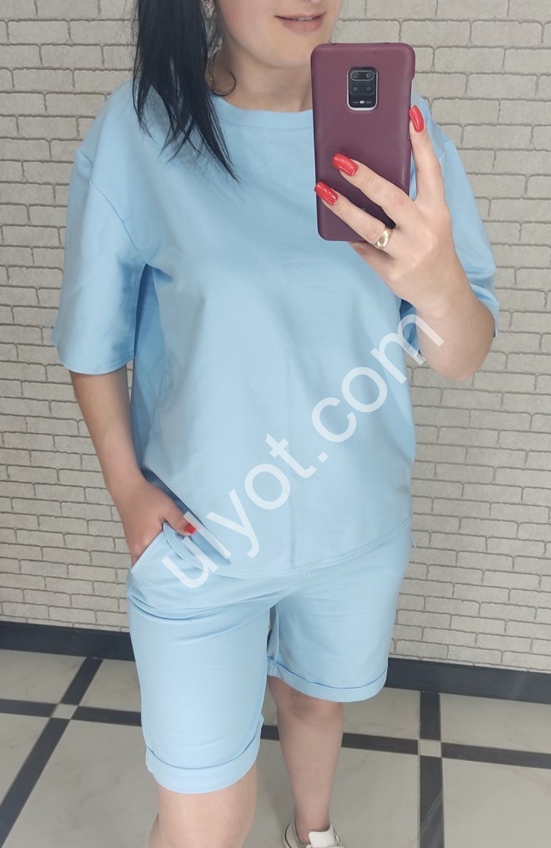 КОСТЮМ (42-48) ГОЛУБОЙ 043