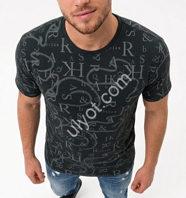 ФУТБОЛКА BİGLİVER (M-2XL) ГРАФІТ 5579