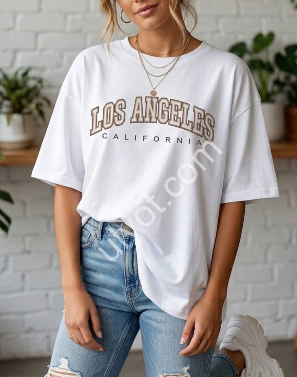 ФУТБОЛКА LOS ANGELES (S-XL) БІЛИЙ