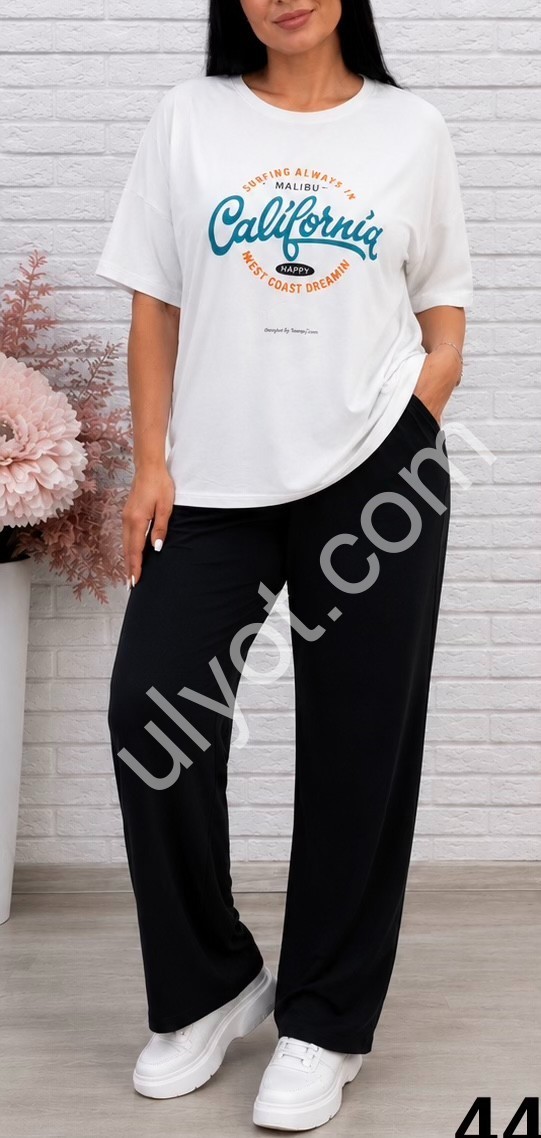 КОСТЮМ CALIFORNIA (XL-5XL) БІЛИЙ+ЧОРНИЙ 4431