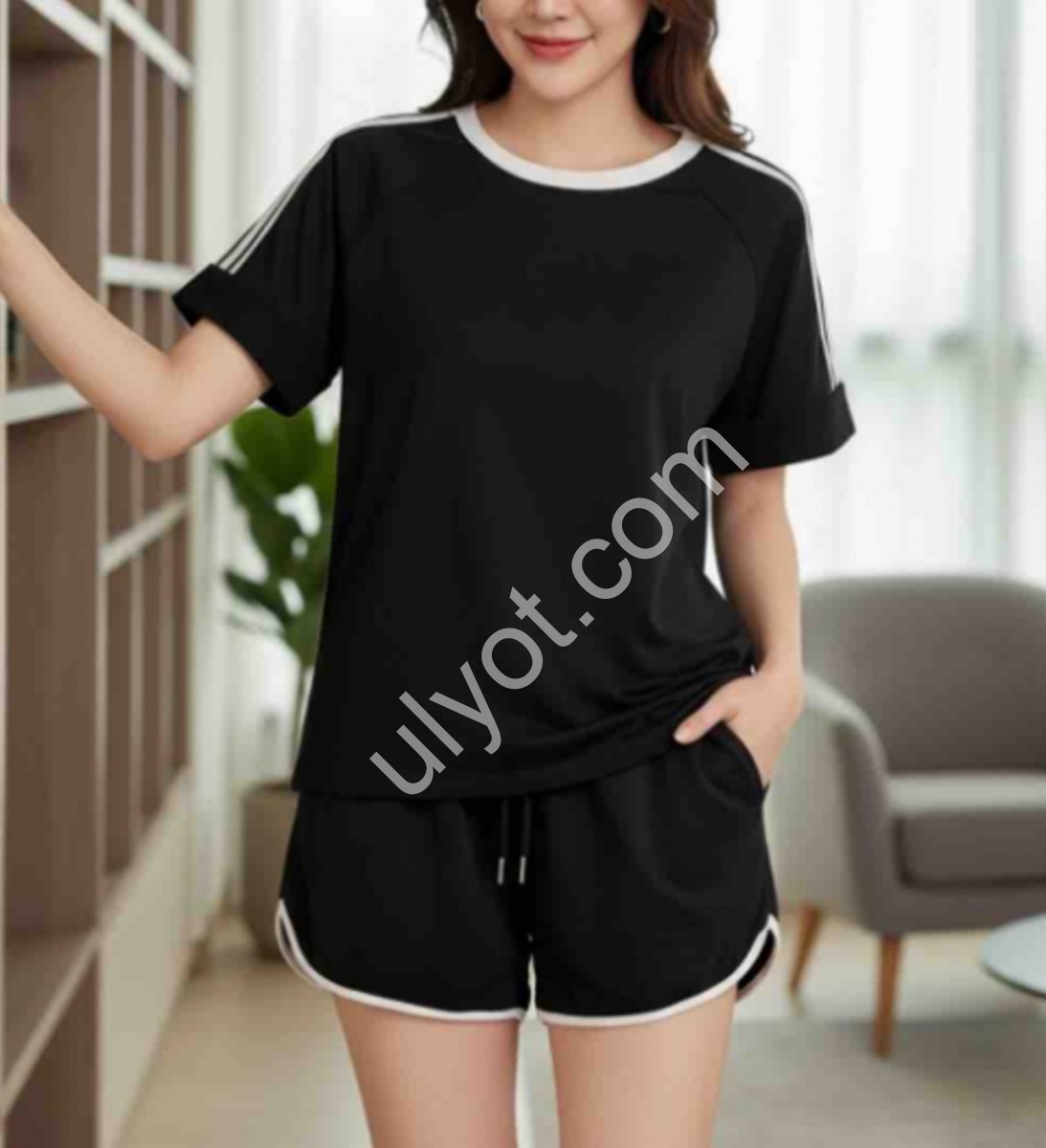 КОСТЮМ (M-XL) ЧОРНИЙ 1092