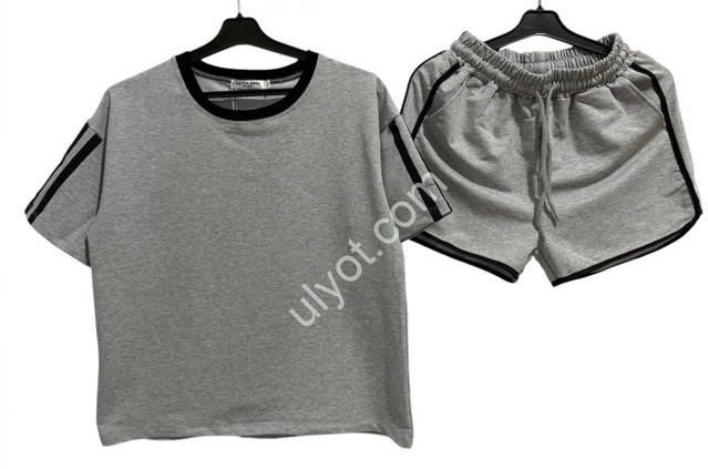 КОСТЮМ (M-XL) СЕРЫЙ 1081