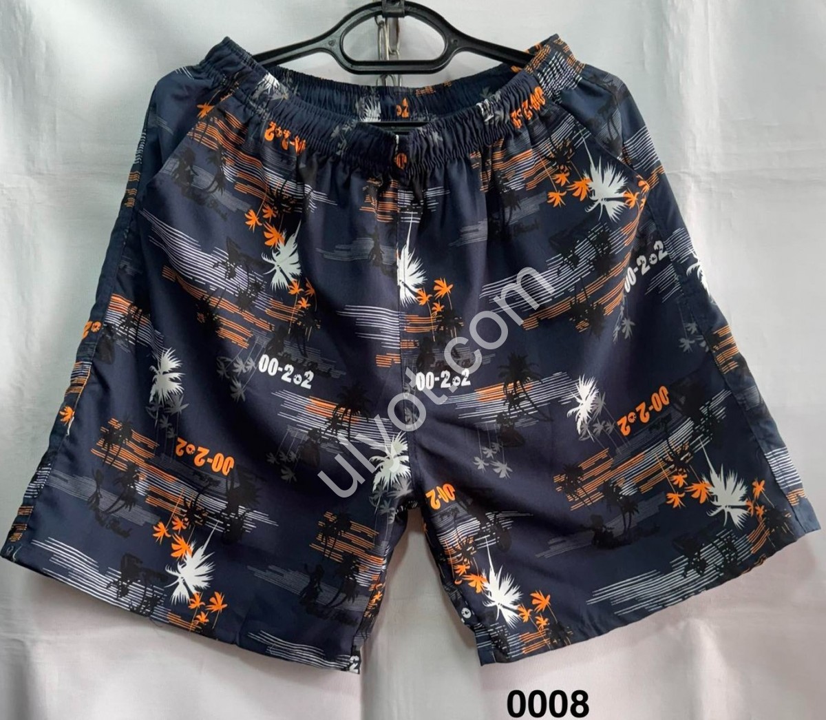 ШОРТЫ (3XL-7XL) Т.СИНИЙ+ОРАНЖЕВЫЙ 0008