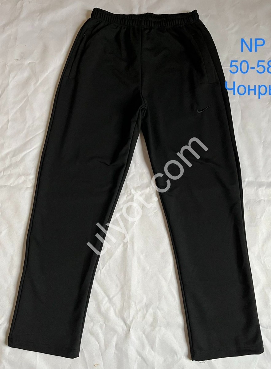 СПОРТ.ШТАНЫ N02 (50-58) ПРЯМОЙ ЧЕРНЫЙ 