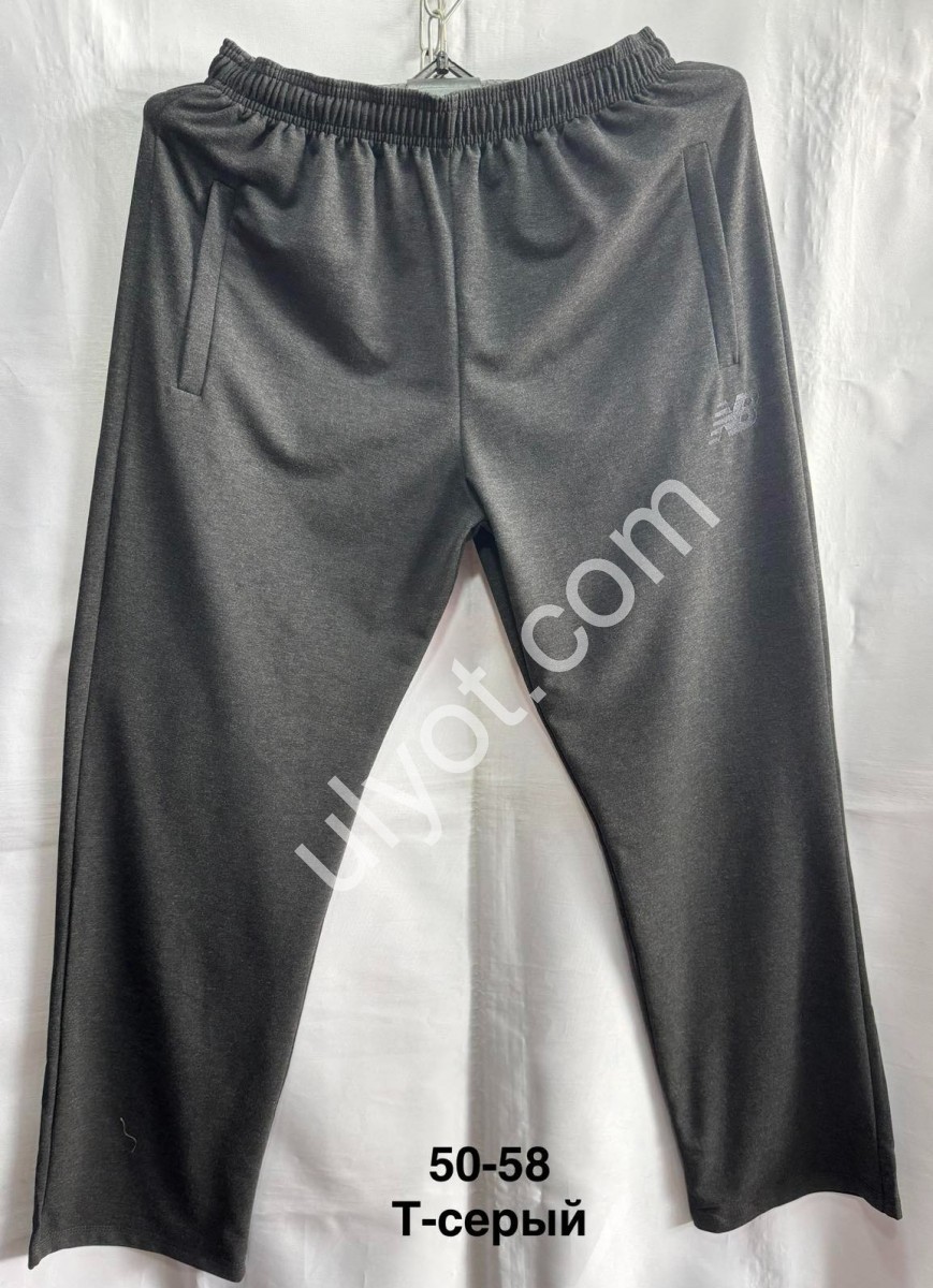 СПОРТ.ШТАНЫ NB02 (50-58) ПРЯМОЙ Т.СЕРЫЙ 