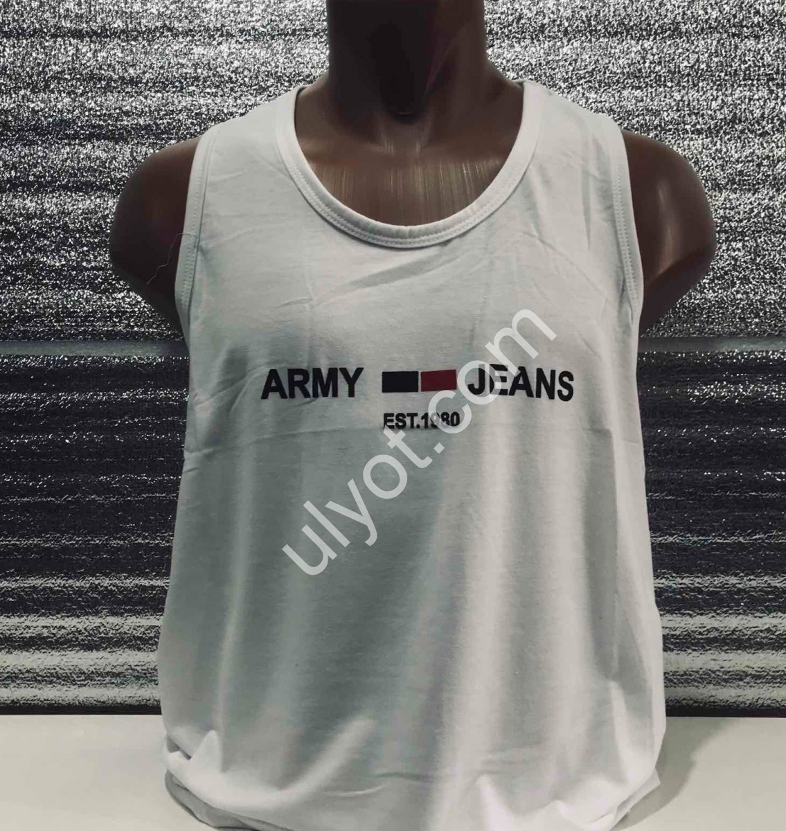 БОРЦОВКА NORTH WHITE (M-2XL)   ARMY JEANS БЕЛЫЙ 
