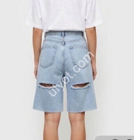 ШОРТЫ TOP SHOP (25-32) ГОЛУБОЙ 2622