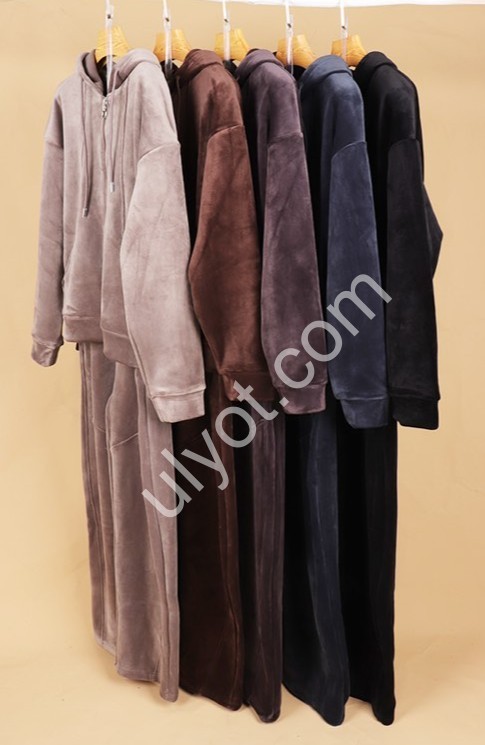 КОСТЮМ JJF (L-4XL) МЕХ ПРЯМОЙ Т.СЕРЫЙ 7010