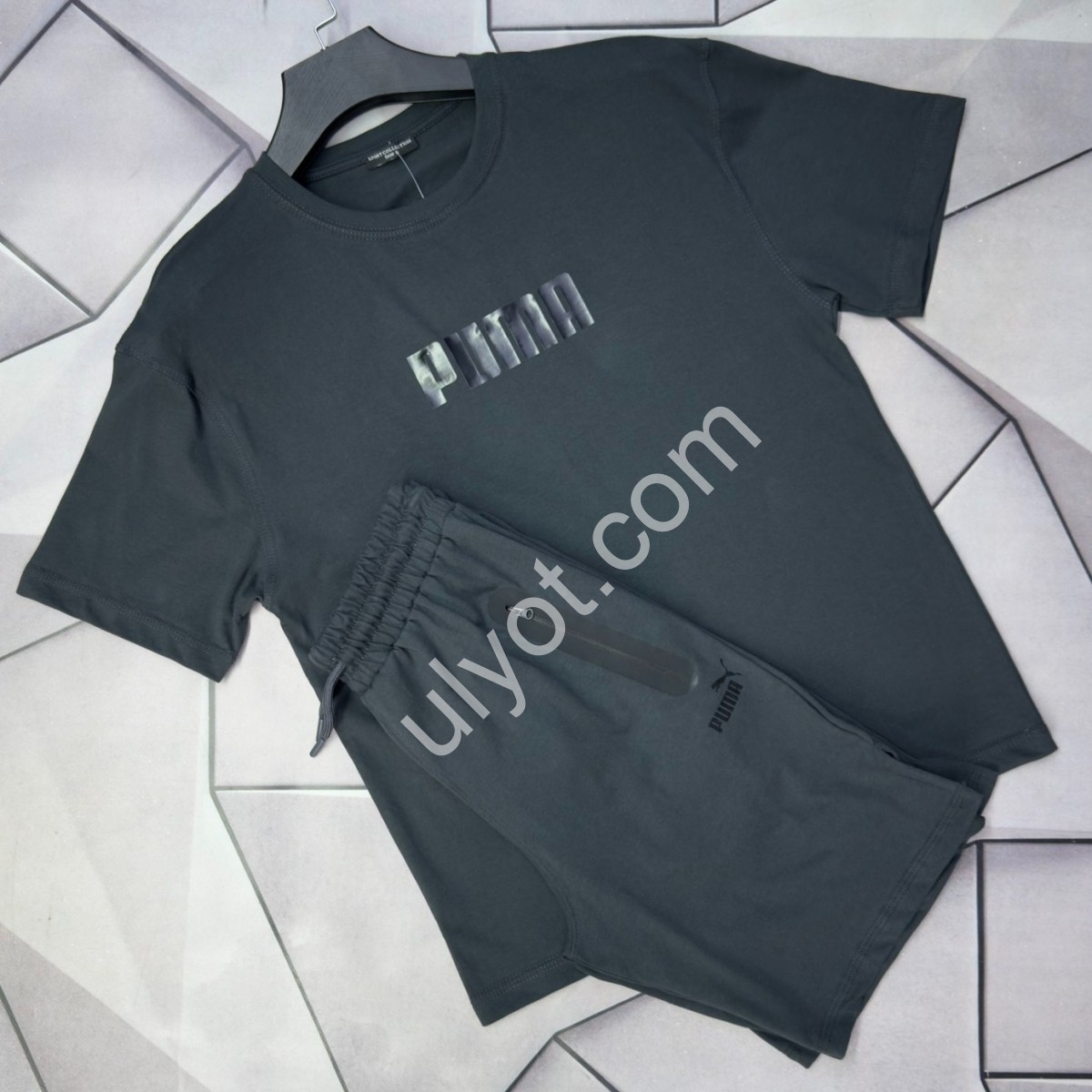 КОСТЮМ P15 (S-2XL) СЕРО-ЗЕЛЕНЫЙ 