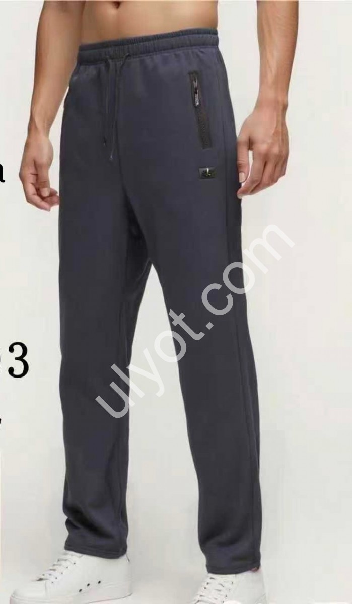 СПОРТ.ШТАНЫ (M-3XL) ПРЯМОЙ Т.СИНИЙ 2803