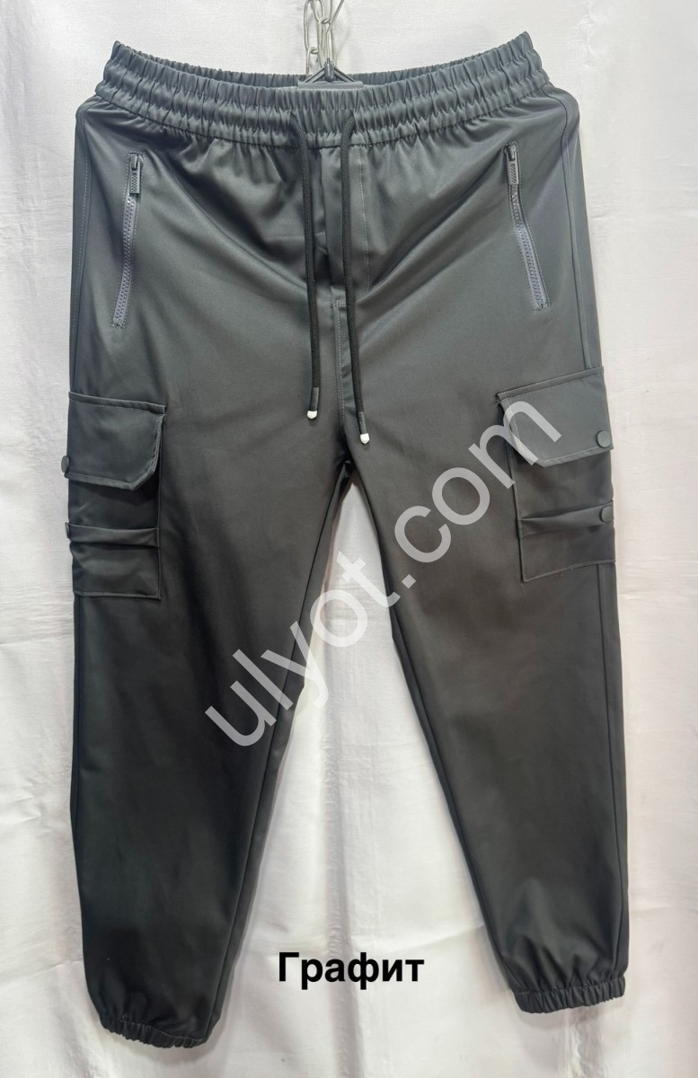 ШТАНЫ (M-3XL) МАНЖЕТ ГРАФИТ 109