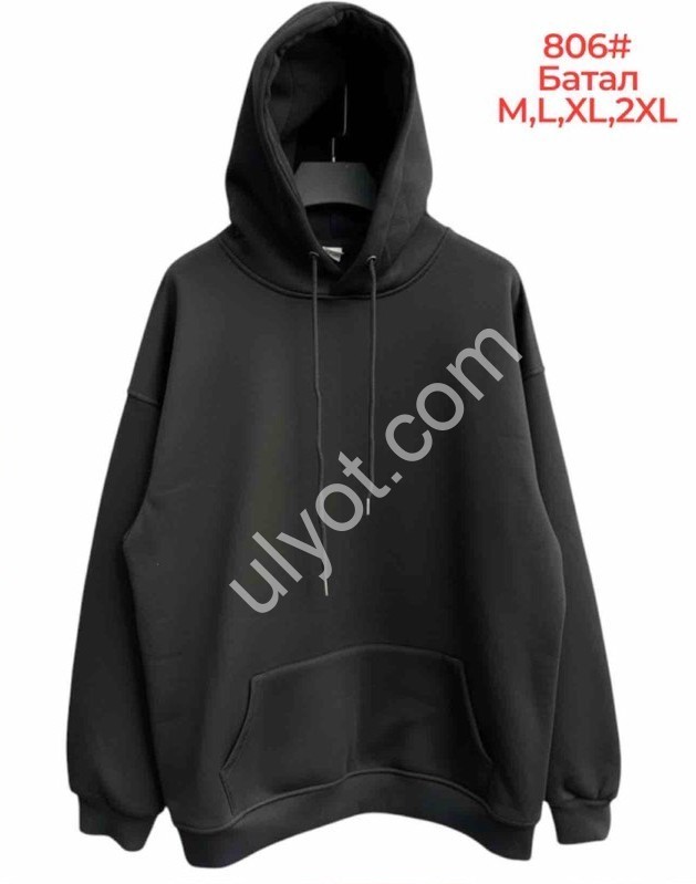 ХУДІ (M-2XL) ЧОРНИЙ 806