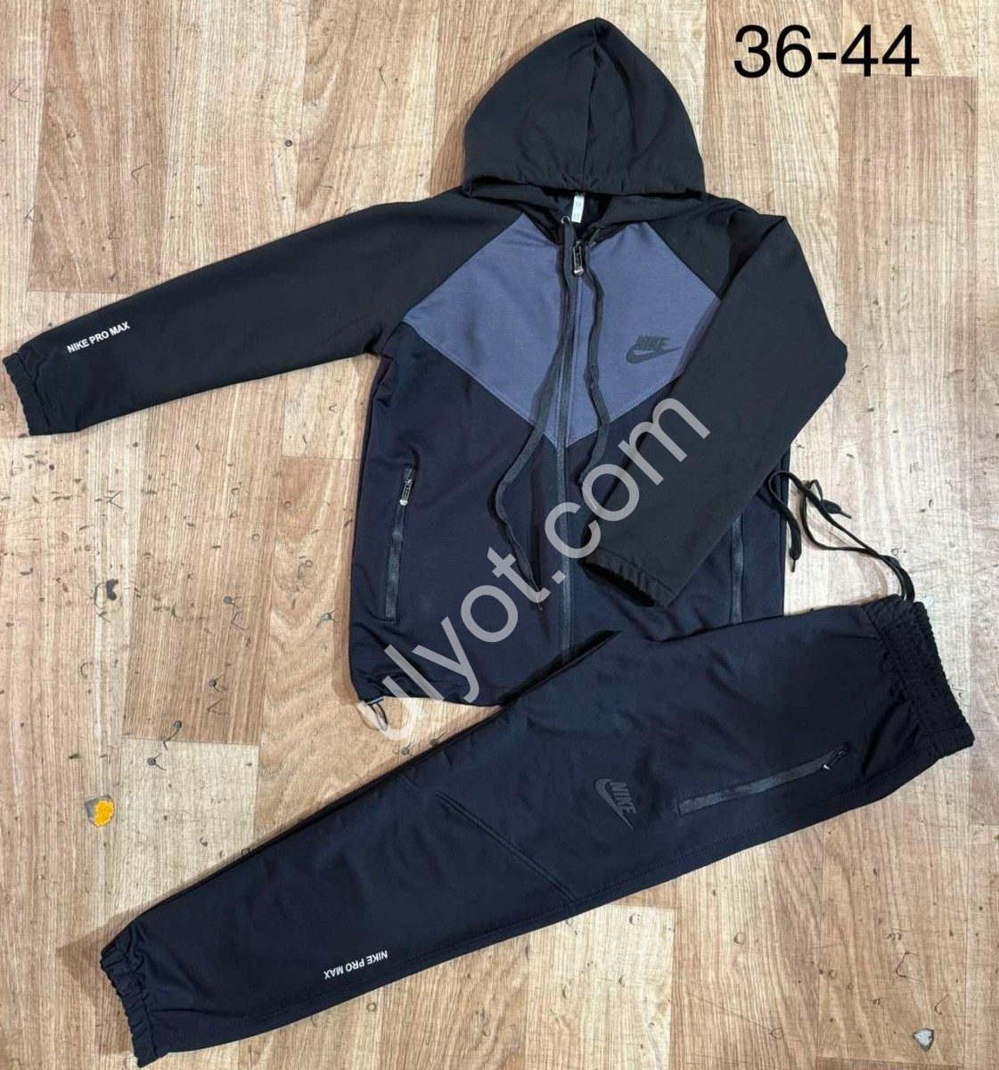КОСТЮМ N02 (36-44) МАНЖЕТ ЧЕРНЫЙ+СЕРЫЙ 020