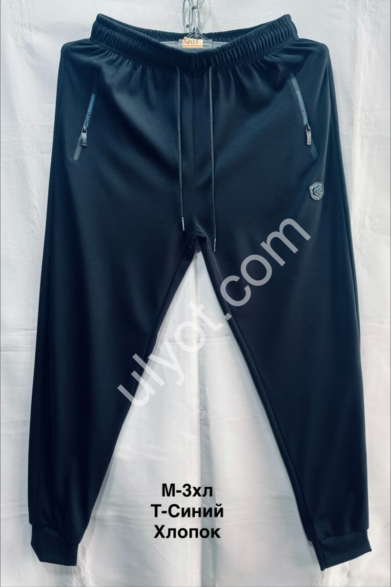 СПОРТ.ШТАНЫ (M-3XL) МАНЖЕТ Т.СИНИЙ 2553