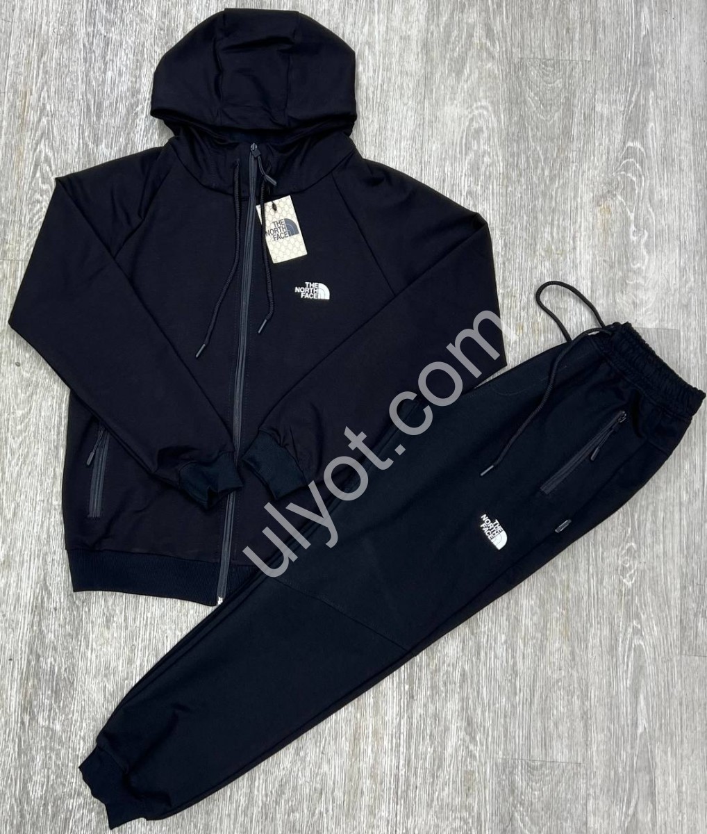 СПОРТ.КОСТЮМ T48 (M-3XL) МАНЖЕТ ЧЕРНЫЙ 307