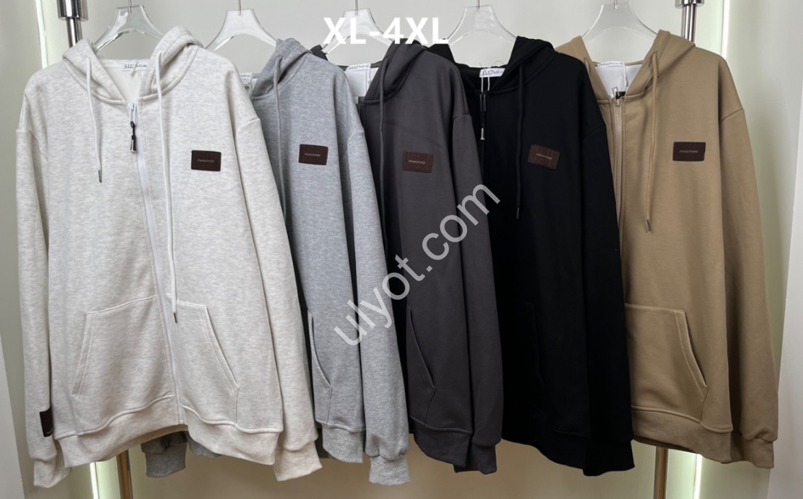 ХУДІ (XL-4XL) ФЛІС ГРАФІТ 914