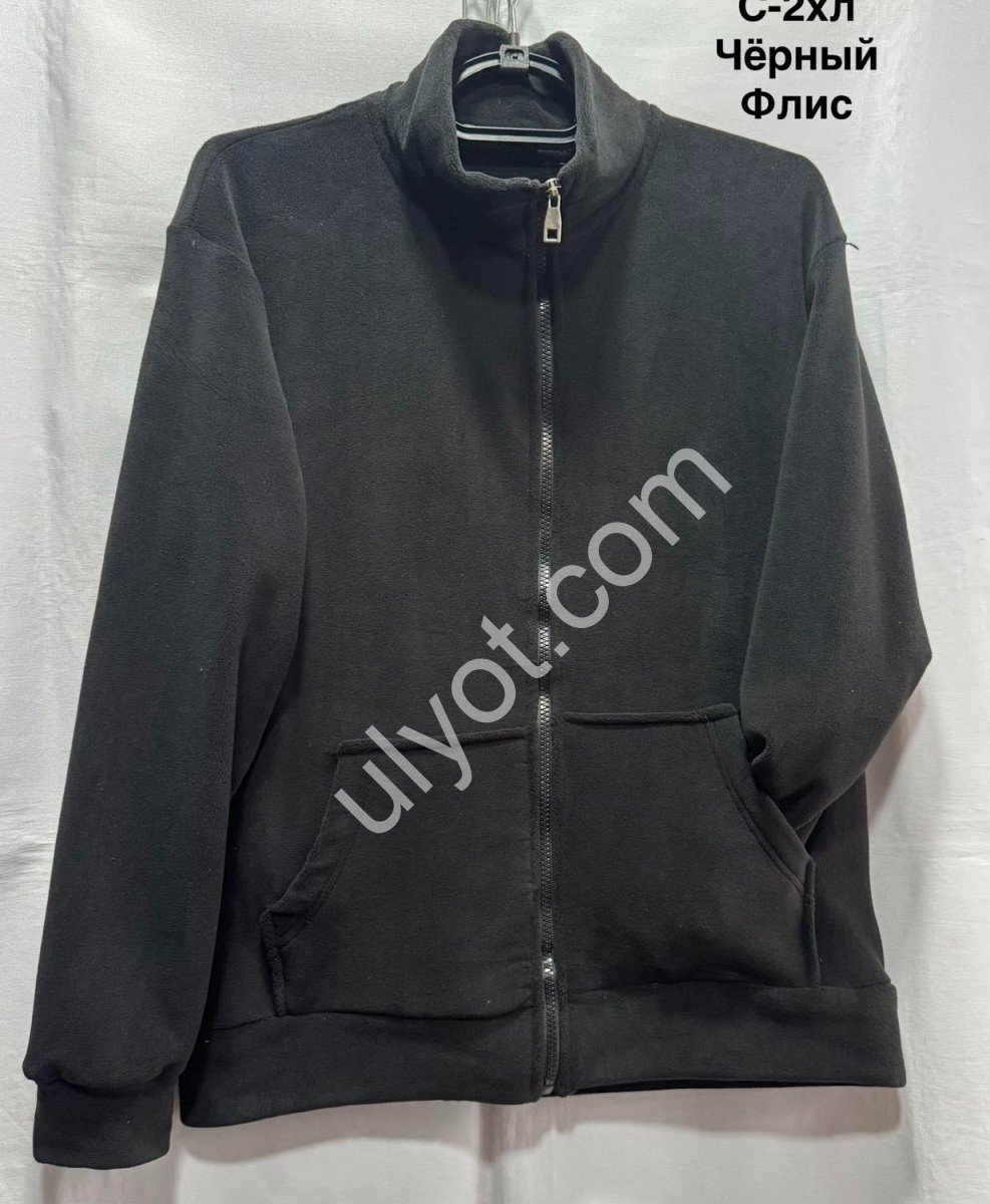 КОФТА ЗМІЙКА (S-2XL) ФЛІС ЧОРНИЙ 2061