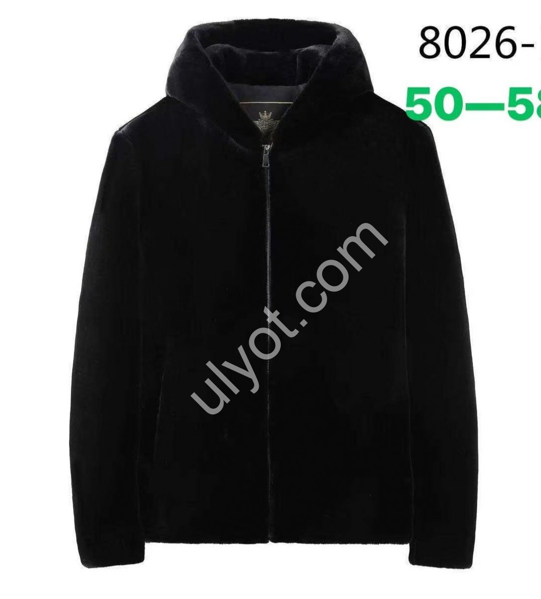 КУРТКА (50-58) МЕХ ЧЕРНЫЙ 8026-B