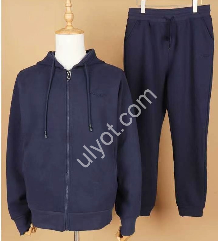 КОСТЮМ JJF (L-4XL) МИКРОМЕХ МАНЖЕТ ЧЕРНЫЙ 8003
