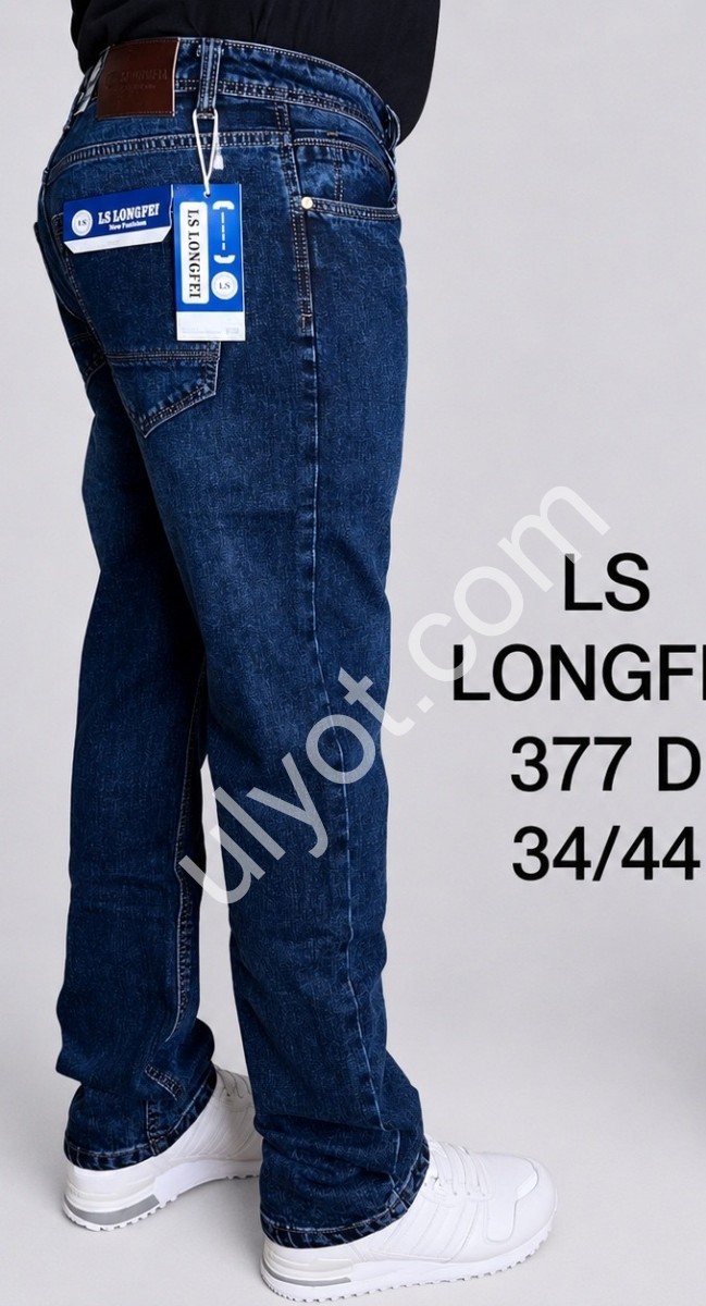 ДЖИНСИ LONGFEI (34-44) Т.СИНІЙ 377D